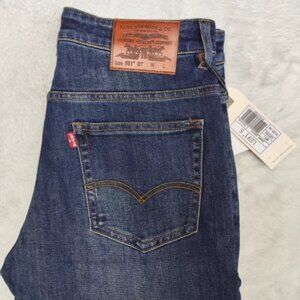 Brand new Levis 501 Levis dark blue straight loose jeans retro men's washed nost